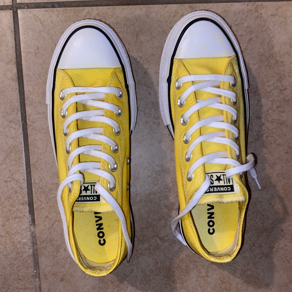 Yellow Converse Platforms Womens 7